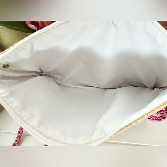 2 Options- Dior Raffia Cosmetic Bag / Clutch - Picture 8 of 11